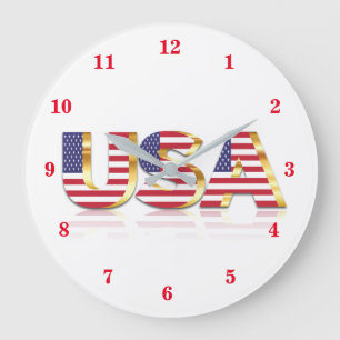 Redondo Grande Estados Unidos de América: reloj del muro de la ba