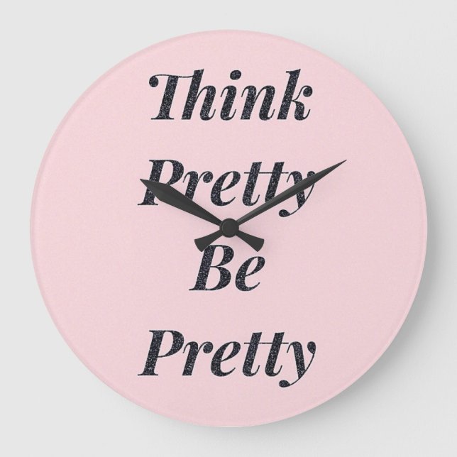 Redondo Grande Estiloso reloj de bonito del bonito de pensar (Anverso)