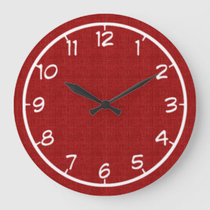 Redondo Grande Falso reloj rojo de la lona