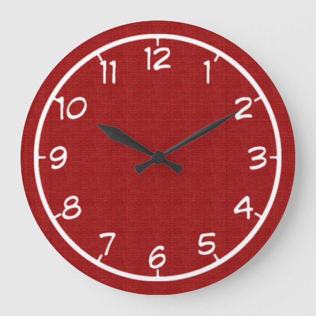 Redondo Grande Falso reloj rojo de la lona (Anverso)