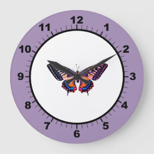 Redondo Grande Fotografía moderna Cuta mariposa Gran Reloj