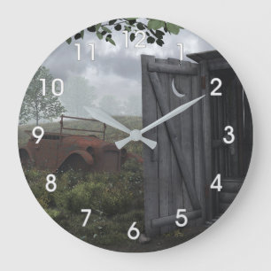 REDONDO GRANDE FUERA DE LA CASA Y RELOJ RUSO DEL COCHE