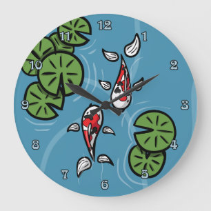 Redondo Grande Fuku y Heiwa el Reloj Koi
