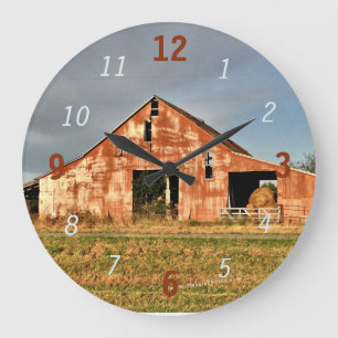 Redondo Grande Fv-personalizar del reloj 185 del granero