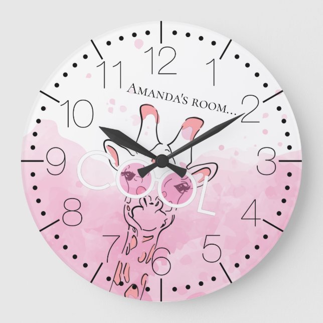 Redondo Grande Gafas Guay Giraffe Gran Reloj (Anverso)
