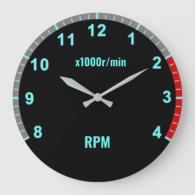 Redondo Grande Garaje mecánico automático del reloj del tacómetro (Anverso)