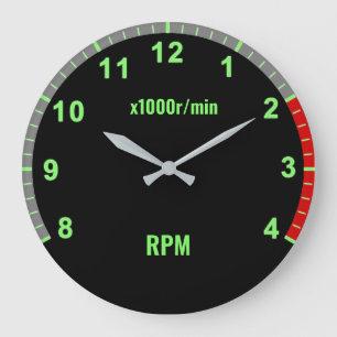 Redondo Grande Garaje mecánico automático del reloj del tacómetro