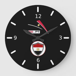 Redondo Grande Gran reloj de la bandera de Egipto