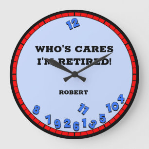 Redondo Grande Gran reloj de la Novedad retirada divertida