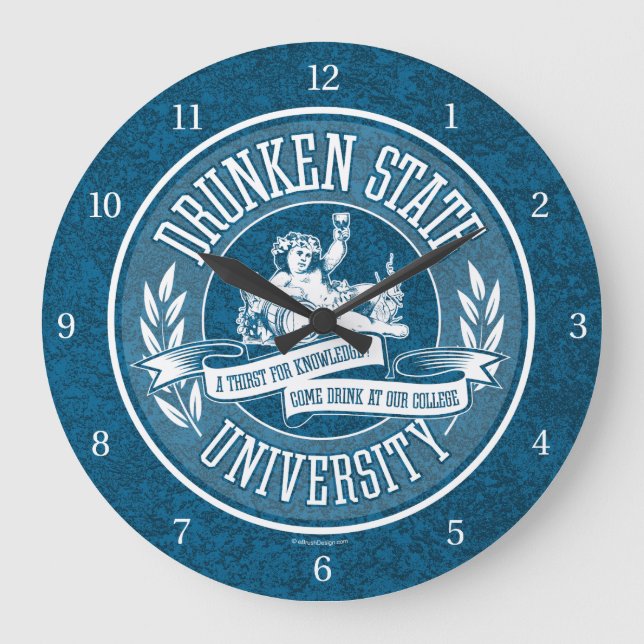 Redondo Grande Gran reloj de la Universidad Estatal de Borracho (Anverso)