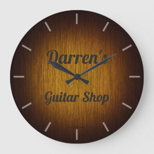 Redondo Grande Guitarra Personalizada Tienda Tabaco Reloj de Sunb