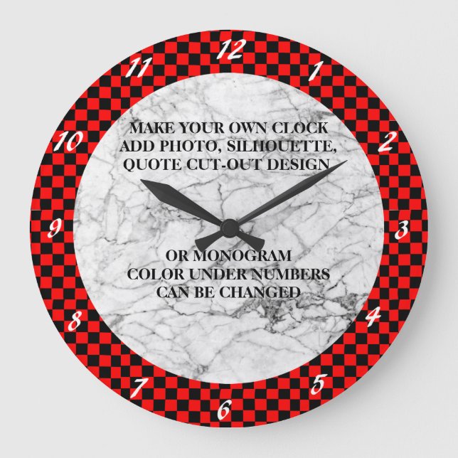 REDONDO GRANDE HACER SU PROPIO RELOJ (Anverso)