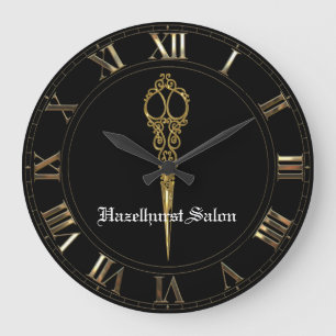 Redondo Grande Hazlehurst escarpado Antiqued Scissors el reloj