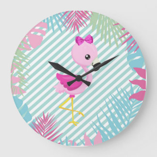 Redondo Grande Hermoso Reloj Flamenco Rosa para Personalizar