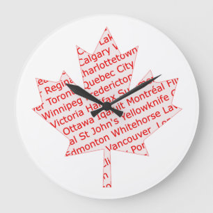 Redondo Grande Hoja de arce con el reloj canadiense de las