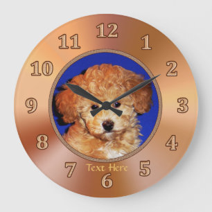 Redondo Grande Ideas del sitio del perrito con el reloj lindo del