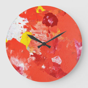 Redondo Grande "Impresióneme" reloj colorido del arte abstracto
