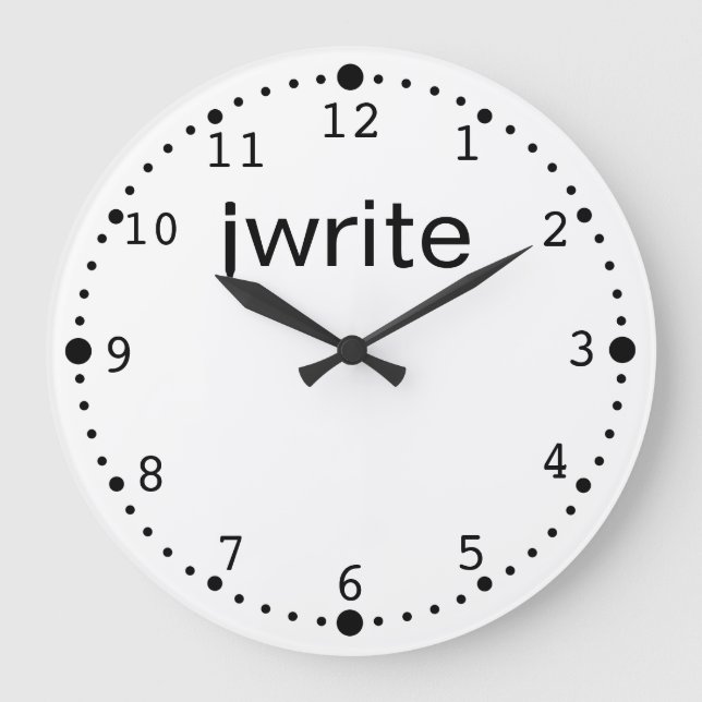 Redondo Grande Iwrite divertido del reloj de los escritores su (Anverso)