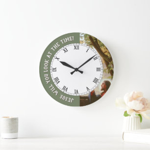 Redondo Grande Jesucristo, mira el reloj de la diversión de Crist