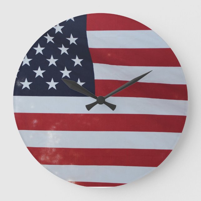Redondo Grande La bandera americana diseñó el reloj (Anverso)