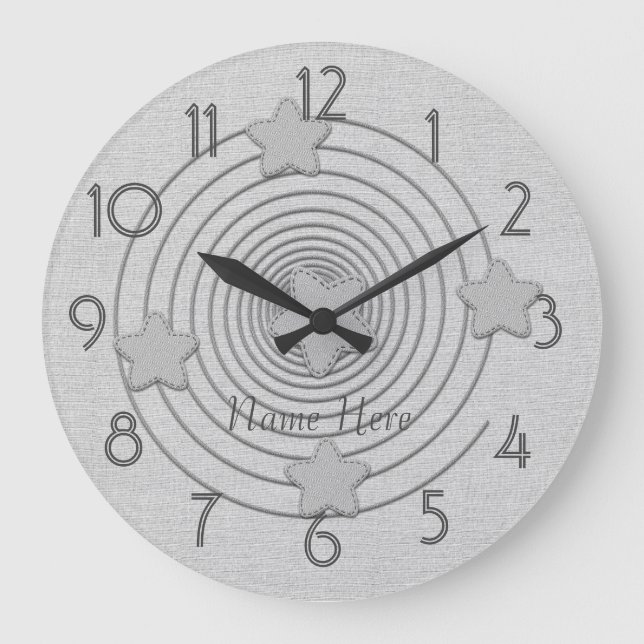 Redondo Grande La estrella linda del estilo añade el reloj de (Anverso)