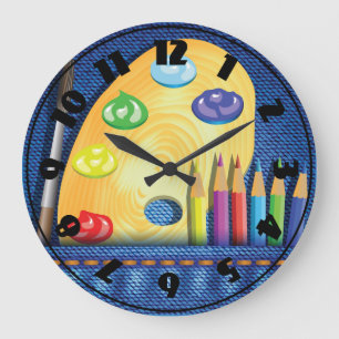 Redondo Grande Lápices y reloj de la brocha