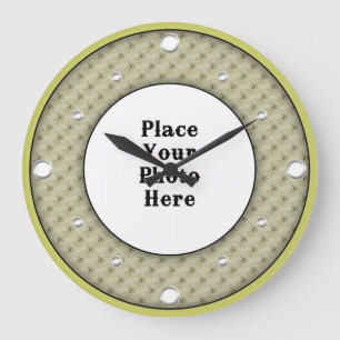 Redondo Grande Las mariposas enmarcan el reloj de la pared fotogr