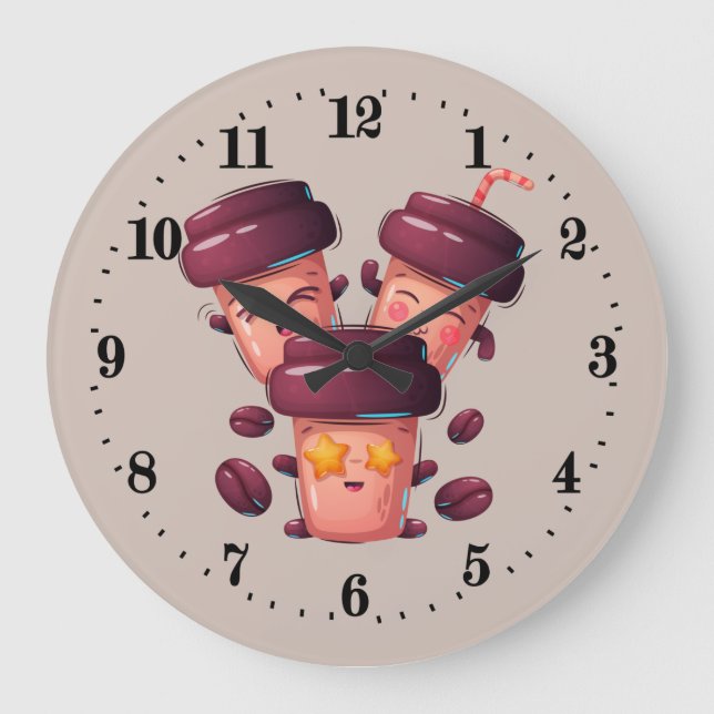 Redondo Grande linda cocina, café de negocios Gran Reloj (Anverso)