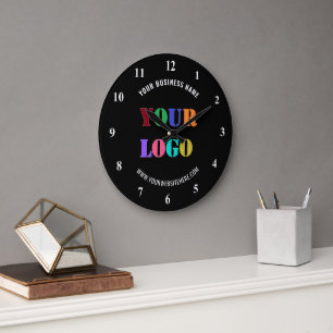 Redondo Grande Logotipo de la empresa personalizado y reloj de pa