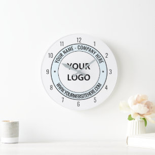Redondo Grande Logotipo de la empresa personalizado y reloj de te