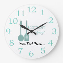 Logotipo del chef de cocina Mint Reloj blanco verd