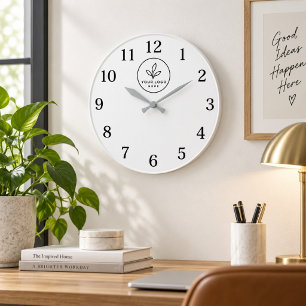 Redondo Grande Logotipo personalizado minimalista reloj de negoci