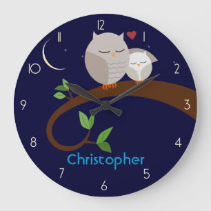 Redondo Grande Los búhos de Brown personalizaron el reloj de