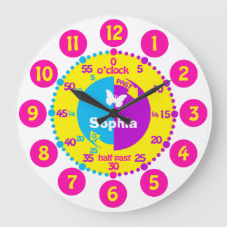 Redondo Grande Los chicas aprenden decir a tiempo el reloj