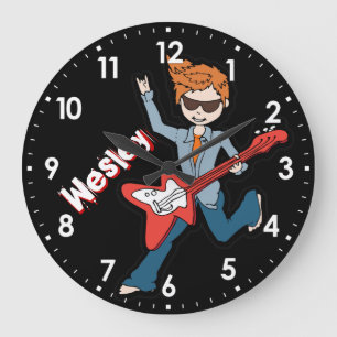 Redondo Grande Los niños llaman reloj de nombres de niño de guita