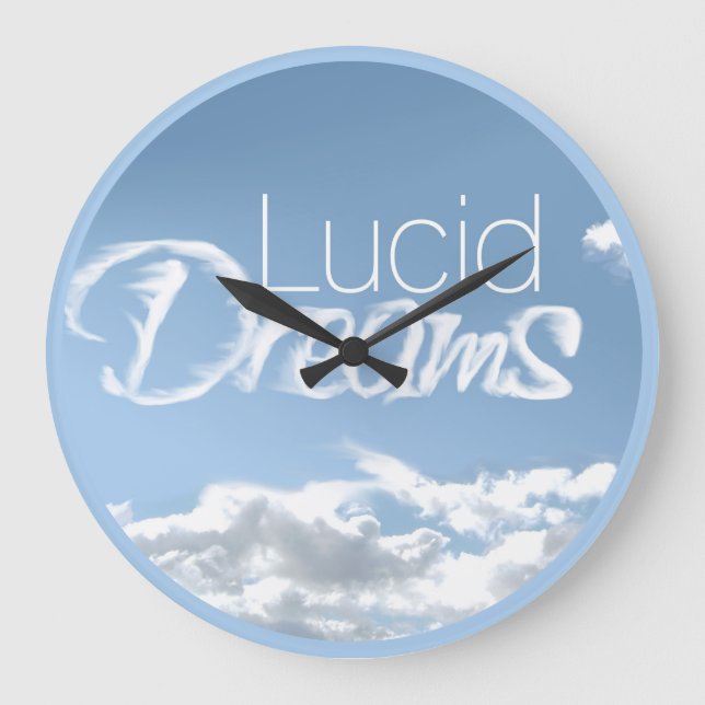Redondo Grande Lucid Dreams Nubes Redondeando el reloj de la pare (Anverso)