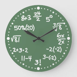 Redondo Grande Matemáticas Ecuaciones Matemáticas Reloj Versión D
