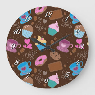 Redondo Grande Me encanta el café dulce y los trajes reloj de par