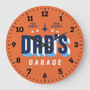 Redondo Grande Mecánico - Cueva - Garaje - Reloj estilo retro