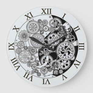 Redondo Grande Mecanismo de reloj esquemático con ruedas cognitiv