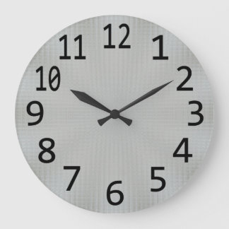 Redondo Grande Metálico plateado para un reloj de aspecto industr