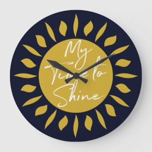 Redondo Grande Mi Tiempo Para Brillar, Reloj De Impresión De Sol