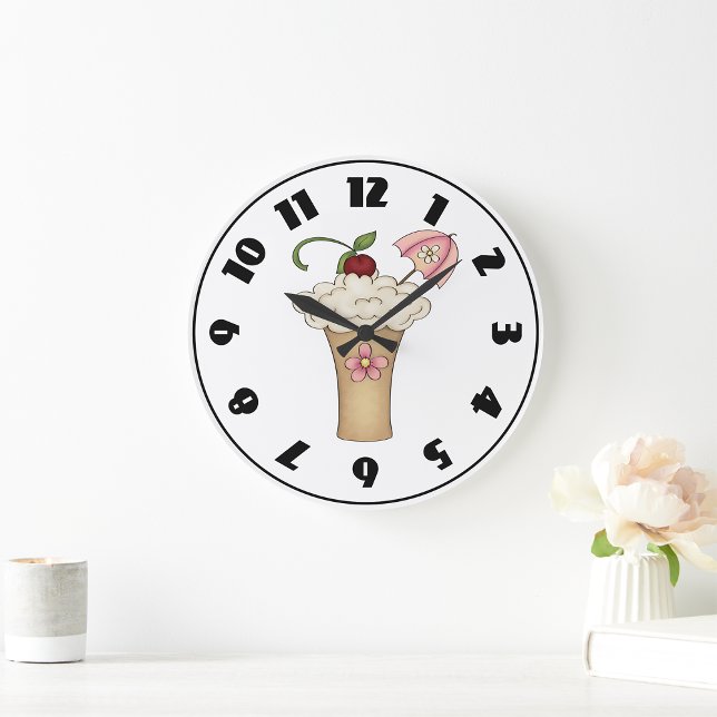 Redondo Grande Milkshake Con Un Reloj De Paraguas (Subido por el creador)