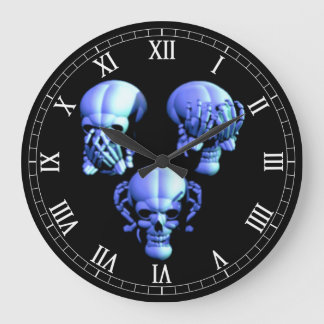 Redondo Grande Mira, oye, no habla mal calavera reloj numérico ro