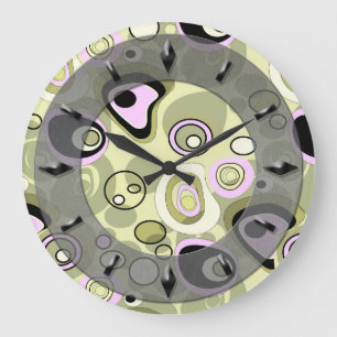 Redondo Grande Moderno, elegante, abstracto, decorativo, reloj