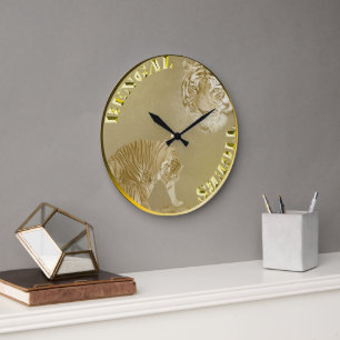 Redondo Grande Moneda de oro de los tigres de Bengala, reloj de p
