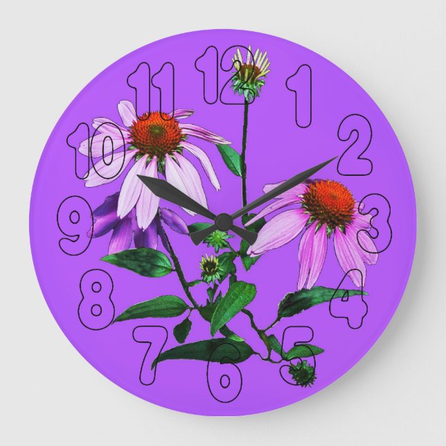 Redondo Grande Morado De Conefluencia Sobre El Reloj Morado (Anverso)