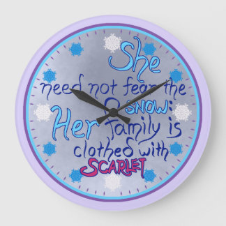 Redondo Grande Mujer sabia en reloj de invierno