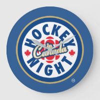 Noche de hockey en reloj con logo en Canadá