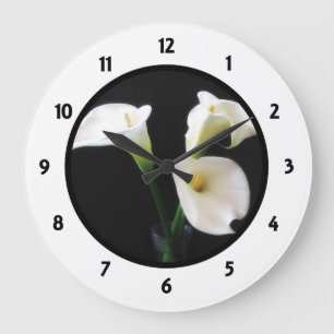 Redondo Grande Numerado alrededor del reloj con la cala Lilly